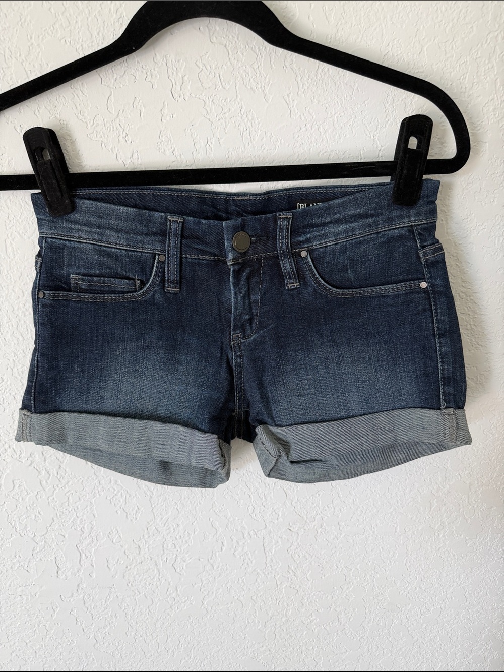 Blank NYC Dark Wash Denim Roll Over Women’s Shorts
